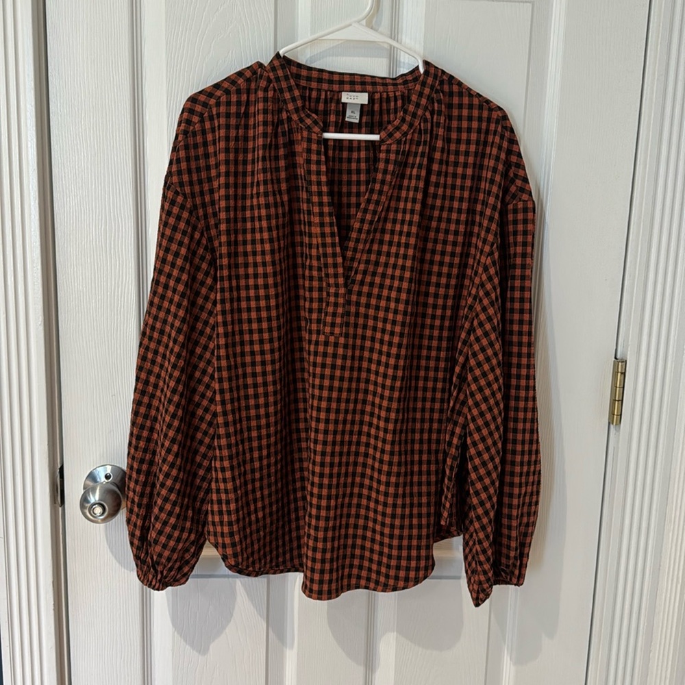 a new day Long Sleeve Peasant Blouse